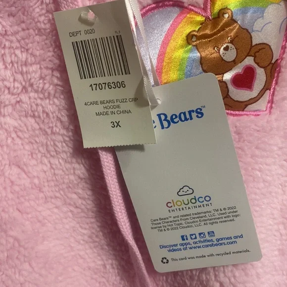 Care Bear set 3X Fluff hoodie+⭐️waffle pant+🧦🐻socks+headband/wristband NIP💕$19 - Picture 15 of 17